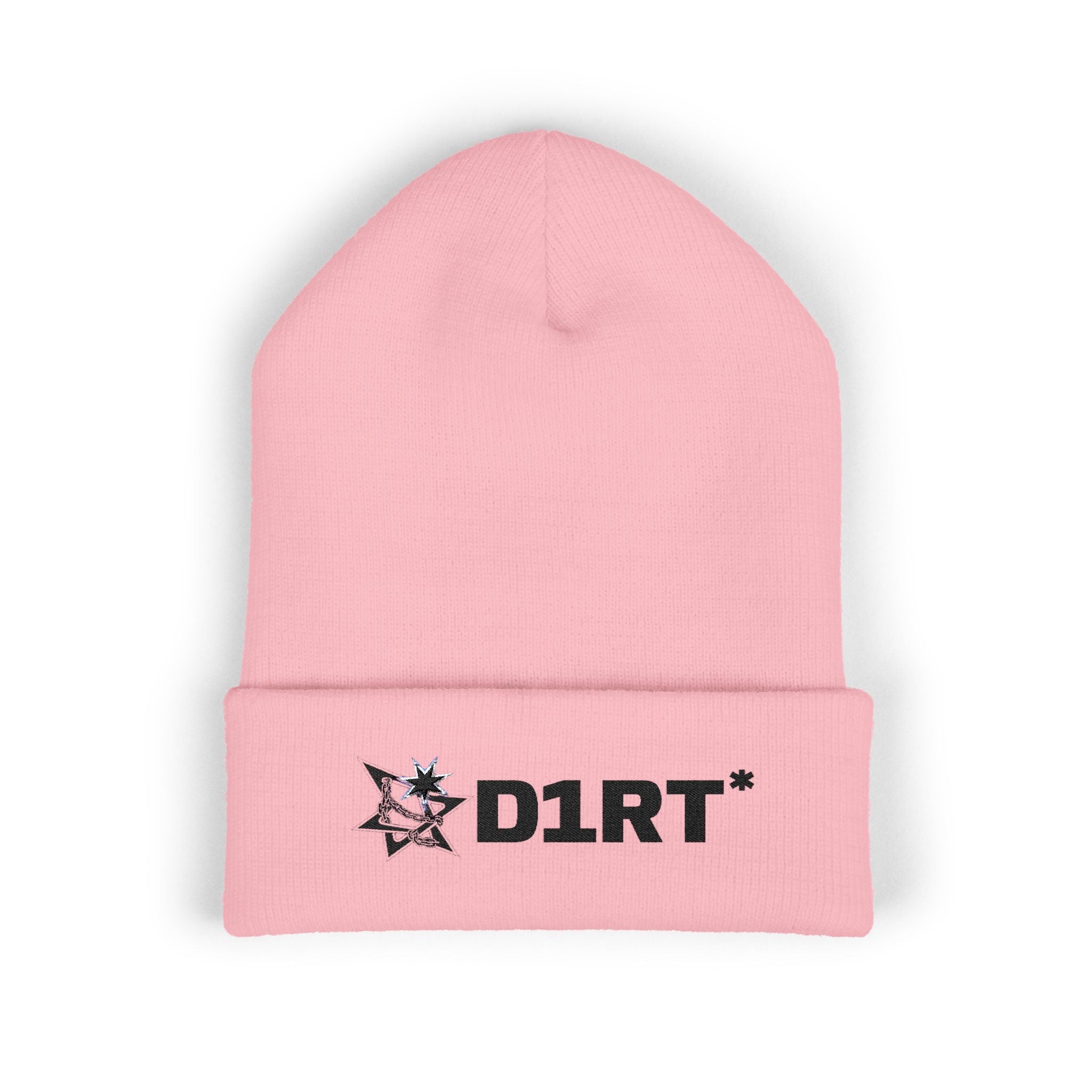 D1RT* Embroidered Beanie — Classic Cuffed Knit Cap